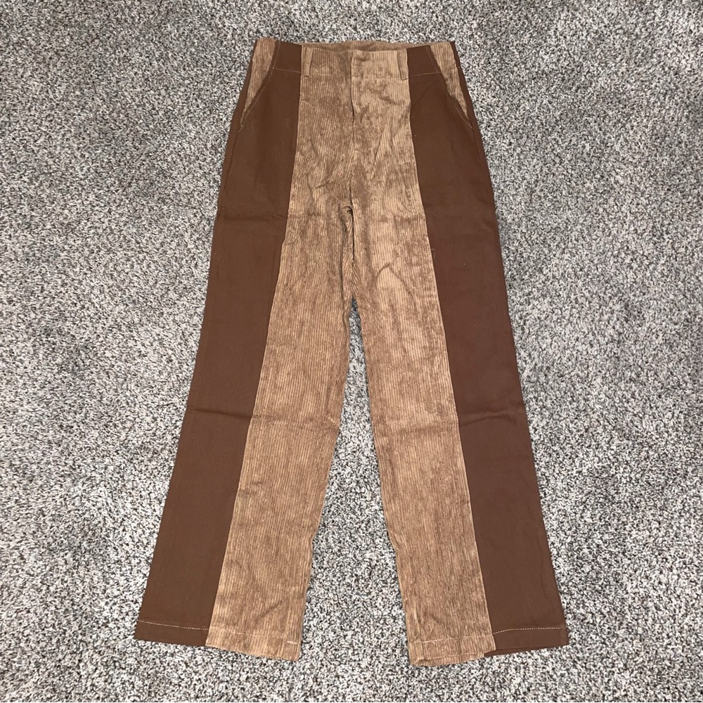 Stylish Brown Straight Leg Women's Pants